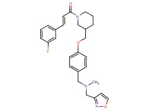 1-[4-({1-[(2E)-3-(3-fluorophenyl)-2-propenoyl]-3-piperidinyl}methoxy)phenyl]-N-(3-isoxazolylmethyl)-N-methylmethanamine