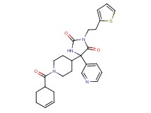 5-[1-(3-cyclohexen-1-ylcarbonyl)-4-piperidinyl]-5-(3-pyridinyl)-3-[2-(2-thienyl)ethyl]-2,4-imidazolidinedione