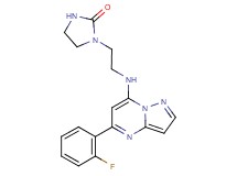 1-(2-{[5-(2-fluorophenyl)pyrazolo[1,5-a]pyrimidin-7-yl]amino}ethyl)-2-imidazolidinone