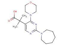 2-(2-azepan-1-yl-4-morpholin-4-ylpyrimidin-5-yl)-2-methylpropanoic acid
