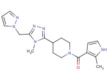 4-[4-methyl-5-(1H-pyrazol-1-ylmethyl)-4H-1,2,4-triazol-3-yl]-1-[(2-methyl-1H-pyrrol-3-yl)carbonyl]piperidine