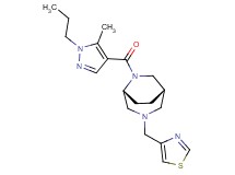 (1S*,5R*)-6-[(5-methyl-1-propyl-1H-pyrazol-4-yl)carbonyl]-3-(1,3-thiazol-4-ylmethyl)-3,6-diazabicyclo[3.2.2]nonane