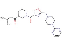 3-methyl-1-{1-[(2-{[4-(2-pyrimidinyl)-1-piperazinyl]methyl}-1,3-oxazol-4-yl)carbonyl]-3-piperidinyl}-1-butanone