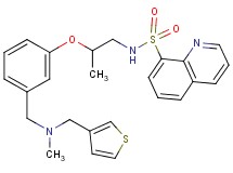 N-[2-(3-{[methyl(3-thienylmethyl)amino]methyl}phenoxy)propyl]-8-quinolinesulfonamide