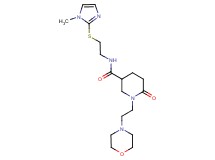 N-{2-[(1-methyl-1H-imidazol-2-yl)thio]ethyl}-1-[2-(4-morpholinyl)ethyl]-6-oxo-3-piperidinecarboxamide