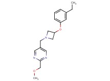 5-{[3-(3-ethylphenoxy)-1-azetidinyl]methyl}-2-(methoxymethyl)pyrimidine