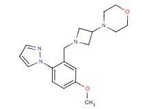 4-{1-[5-methoxy-2-(1H-pyrazol-1-yl)benzyl]azetidin-3-yl}morpholine