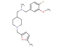 (4-fluoro-3-methoxybenzyl)methyl({1-[(5-methyl-2-furyl)methyl]-4-piperidinyl}methyl)amine