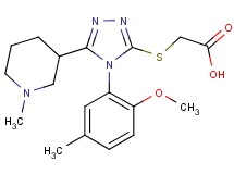 {[4-(2-methoxy-5-methylphenyl)-5-(1-methylpiperidin-3-yl)-4H-1,2,4-triazol-3-yl]thio}acetic acid