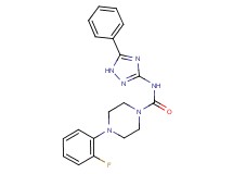 4-(2-fluorophenyl)-N-(5-phenyl-1H-1,2,4-triazol-3-yl)-1-piperazinecarboxamide trifluoroacetate