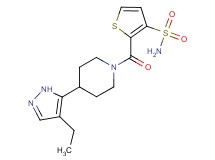 2-{[4-(4-ethyl-1H-pyrazol-5-yl)piperidin-1-yl]carbonyl}thiophene-3-sulfonamide
