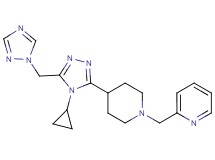 2-({4-[4-cyclopropyl-5-(1H-1,2,4-triazol-1-ylmethyl)-4H-1,2,4-triazol-3-yl]piperidin-1-yl}methyl)pyridine