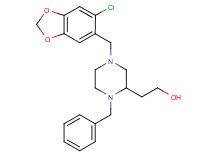 2-{1-benzyl-4-[(6-chloro-1,3-benzodioxol-5-yl)methyl]-2-piperazinyl}ethanol