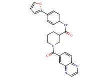 N-[4-(2-furyl)phenyl]-1-(6-quinoxalinylcarbonyl)-3-piperidinecarboxamide