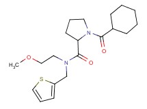 1-(cyclohexylcarbonyl)-N-(2-methoxyethyl)-N-(2-thienylmethyl)pyrrolidine-2-carboxamide