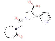 (3S*,4R*)-1-[(2-oxoazepan-1-yl)acetyl]-4-pyridin-3-ylpyrrolidine-3-carboxylic acid