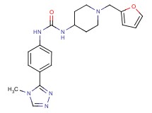 N-[1-(2-furylmethyl)piperidin-4-yl]-N'-[4-(4-methyl-4H-1,2,4-triazol-3-yl)phenyl]urea