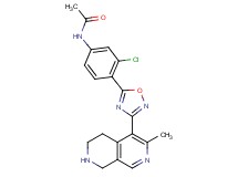 N-{3-chloro-4-[3-(3-methyl-5,6,7,8-tetrahydro-2,7-naphthyridin-4-yl)-1,2,4-oxadiazol-5-yl]phenyl}acetamide trifluoroacetate