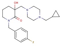 3-{[4-(cyclopropylmethyl)-1-piperazinyl]methyl}-1-(4-fluorobenzyl)-3-hydroxy-2-piperidinone