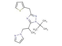 1-tert-butyl-5-[1-methyl-2-(1H-pyrazol-1-yl)ethyl]-3-(2-thienylmethyl)-1H-1,2,4-triazole