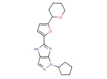 1-cyclopentyl-5-[5-(tetrahydro-2H-pyran-2-yl)-2-furyl]-1,4-dihydroimidazo[4,5-c]pyrazole