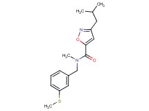 3-isobutyl-N-methyl-N-[3-(methylthio)benzyl]isoxazole-5-carboxamide