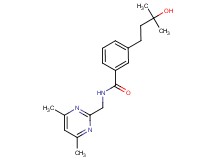N-[(4,6-dimethyl-2-pyrimidinyl)methyl]-3-(3-hydroxy-3-methylbutyl)benzamide