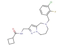 N-{[5-(3-chloro-2-fluorobenzyl)-5,6,7,8-tetrahydro-4H-pyrazolo[1,5-a][1,4]diazepin-2-yl]methyl}cyclobutanecarboxamide