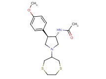 N-[(3S*,4R*)-1-(1,4-dithiepan-6-yl)-4-(4-methoxyphenyl)-3-pyrrolidinyl]acetamide