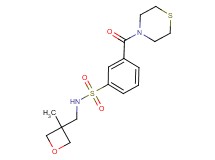 N-[(3-methyloxetan-3-yl)methyl]-3-(thiomorpholin-4-ylcarbonyl)benzenesulfonamide