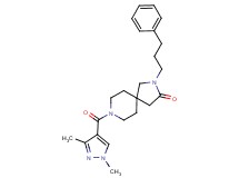 8-[(1,3-dimethyl-1H-pyrazol-4-yl)carbonyl]-2-(3-phenylpropyl)-2,8-diazaspiro[4.5]decan-3-one