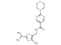 N-[(2-isopropyl-4-methyl-1,3-thiazol-5-yl)methyl]-2-morpholin-4-ylpyrimidine-5-carboxamide