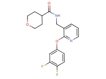 N-{[2-(3,4-difluorophenoxy)-3-pyridinyl]methyl}tetrahydro-2H-pyran-4-carboxamide