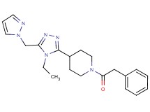 4-[4-ethyl-5-(1H-pyrazol-1-ylmethyl)-4H-1,2,4-triazol-3-yl]-1-(phenylacetyl)piperidine