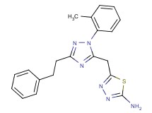 5-{[1-(2-methylphenyl)-3-(2-phenylethyl)-1H-1,2,4-triazol-5-yl]methyl}-1,3,4-thiadiazol-2-amine