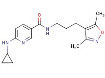 6-(cyclopropylamino)-N-[3-(3,5-dimethyl-4-isoxazolyl)propyl]nicotinamide