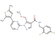N-(2,4-difluorobenzyl)-1-[4-(2,5-dimethyl-3-thienyl)-2-pyrimidinyl]-5-(methoxymethyl)-1H-pyrazole-4-carboxamide