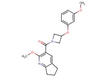 2-methoxy-3-{[3-(3-methoxyphenoxy)-1-azetidinyl]carbonyl}-6,7-dihydro-5H-cyclopenta[b]pyridine