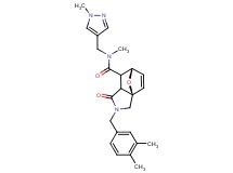 (3aR*,6S*)-2-(3,4-dimethylbenzyl)-N-methyl-N-[(1-methyl-1H-pyrazol-4-yl)methyl]-1-oxo-1,2,3,6,7,7a-hexahydro-3a,6-epoxyisoindole-7-carboxamide
