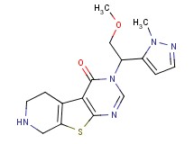 3-[2-methoxy-1-(1-methyl-1H-pyrazol-5-yl)ethyl]-5,6,7,8-tetrahydropyrido[4',3':4,5]thieno[2,3-d]pyrimidin-4(3H)-one