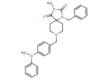 1-benzyl-3-methyl-8-{4-[methyl(phenyl)amino]benzyl}-1,3,8-triazaspiro[4.5]decane-2,4-dione