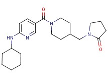1-[(1-{[6-(cyclohexylamino)-3-pyridinyl]carbonyl}-4-piperidinyl)methyl]-2-pyrrolidinone