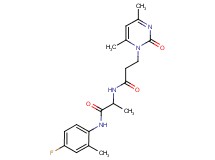2-{[3-(4,6-dimethyl-2-oxopyrimidin-1(2H)-yl)propanoyl]amino}-N-(4-fluoro-2-methylphenyl)propanamide