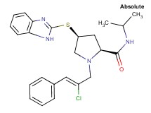 (4S)-4-(1H-benzimidazol-2-ylthio)-1-[(2Z)-2-chloro-3-phenyl-2-propen-1-yl]-N-isopropyl-L-prolinamide