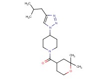 1-[(2,2-dimethyltetrahydro-2H-pyran-4-yl)carbonyl]-4-(4-isobutyl-1H-1,2,3-triazol-1-yl)piperidine