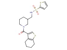 N-{[1-(4,5,6,7-tetrahydro-1-benzothien-3-ylcarbonyl)-3-piperidinyl]methyl}-2-thiophenesulfonamide