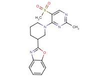2-{1-[2-methyl-5-(methylsulfonyl)pyrimidin-4-yl]piperidin-3-yl}-1,3-benzoxazole