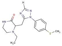 4-ethyl-3-({1-[4-(methylthio)phenyl]-1H-1,2,4-triazol-5-yl}methyl)piperazin-2-one