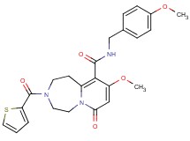 9-methoxy-N-(4-methoxybenzyl)-7-oxo-3-(2-thienylcarbonyl)-1,2,3,4,5,7-hexahydropyrido[1,2-d][1,4]diazepine-10-carboxamide