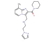 N-{[8-methyl-2-(1-piperidinylcarbonyl)imidazo[1,2-a]pyridin-3-yl]methyl}-2-(1H-pyrazol-1-yl)ethanamine